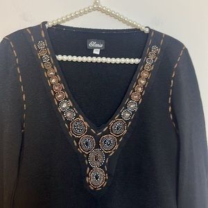 ELARIS BEADED SWEATER Size M